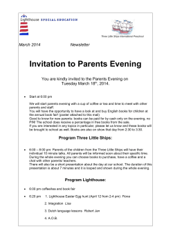 Invitation to Parents Evening - Lighthouse Special Education