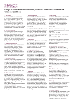 CPD Terms and conditions - University of Birmingham
