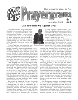 November - World Prayer Band