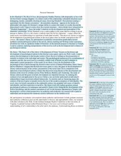 Annotated Personal Statement - University of Colorado Denver