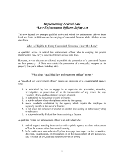 HR-2018 LEOSA Eligibility and Course of Fire