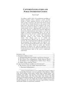 Captured Legislatures and Public-Interested Courts