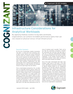 Infrastructure Considerations for Analytical Workloads