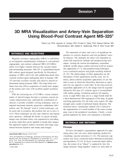 3D MRA Visualization and Artery-Vein