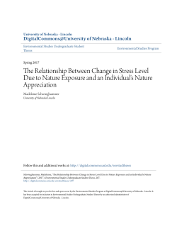 The Relationship Between Change in Stress Level Due to Nature