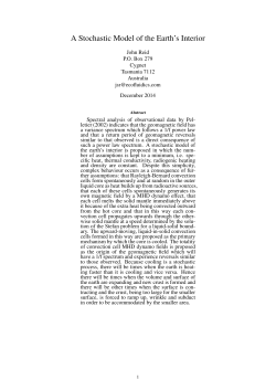 A Stochastic Model of the Earth`s Interior
