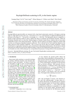 Rayleigh-Brillouin scattering in SF $ _6 $ in the kinetic regime