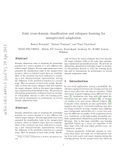 Joint cross-domain classification and subspace learning for