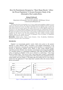 How Do Punishments Designed as "Short Sharp Shocks" Affect the