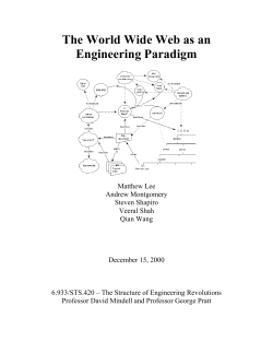 The World Wide Web as an Engineering Paradigm