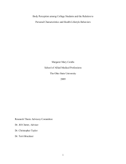 Body Perception among College Students and the Relation to