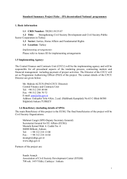 Strengthening Civil Society Development and Civil Society Public