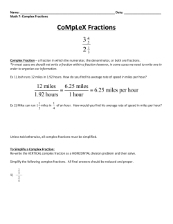 Complex Fractions