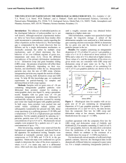 THE INFLUENCE OF PARTICLES ON THE RHEOLOGICAL