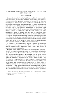 INTERMODAL ACQUISITIONS UNDER THE INTERSTATE