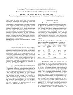 Indirect genetic effects for harvest weight in Nile tilapia