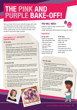 THE PINK AND PURPLE BAKE-OFF!