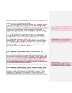 Here are some samples from excellent Forum Posts, with some