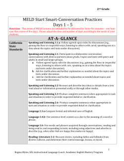 MELD Constructive Conversations Start Smart Lessons