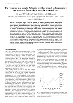 The response of a simple Antarctic ice