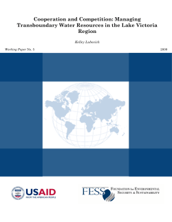 Cooperation and Competition: Managing Transboundary Water