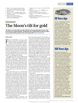The Moon`s tilt for gold