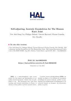 Self-adjusting, Isostatic Exoskeleton for The Human Knee Joint