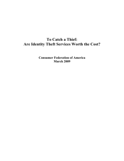 To Catch a Thief: Are Identity Theft Services Worth the Cost?