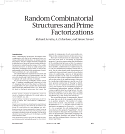 Random Combinatorial Structures and Prime Factorizations
