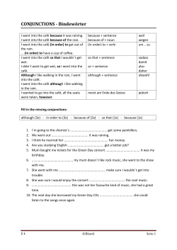 CONJUNCTIONS - Bindew&ouml;rter - NMS