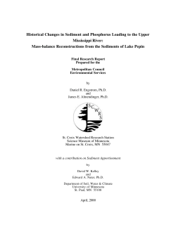 Historical Changes in Sediment and Phosphorus Loading to the