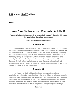 Intro, Topic Sentence, and Conclusion Activity #2 Sample #1
