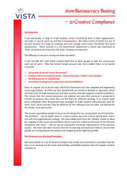 From Bureaucracy Busting