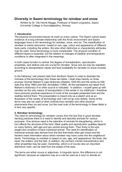 Magga Reindeer and Snow - arctic languages vitality