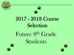 Incoming 8th grade 2017 course selection