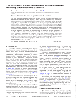 The influence of alcoholic intoxication on the fundamental frequency