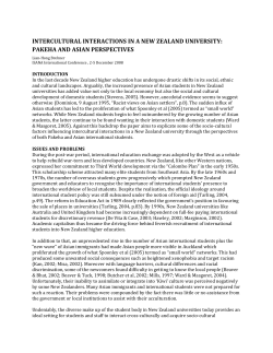 intercultural interactions in a new zealand university