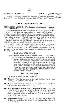 FINANCE COMMITTEE. 25th January, 1943. 131