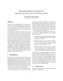 Decoupling Policy from Protocols