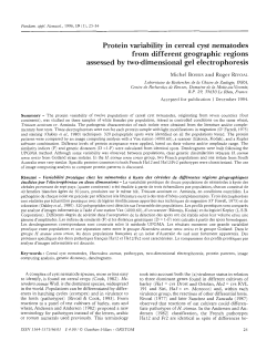 Protein variability in cereal cyst nematodes from different geographic