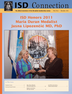 E-Newsletter Year End 2011 - International Society of Dermatology