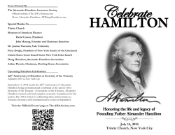 hamilton - Alexander Hamilton Awareness Society