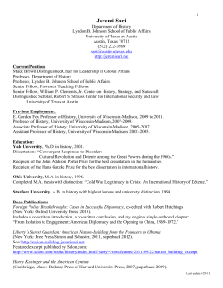 Curriculum Vitae - UT College of Liberal Arts