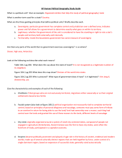 AP Human Political Geography Study Guide What is a political unit