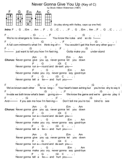 Never Gonna Give You Up (Key of C)