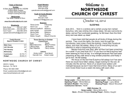 Announcements - Northside Church of Christ