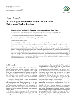 A Two-Stage Compression Method for the Fault Detection of Roller