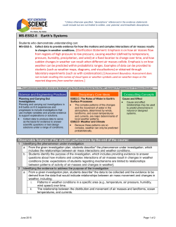 MS-ESS2-5 Evidence Statements