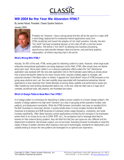 Printable PDF Version - Classic System Solutions, Inc.