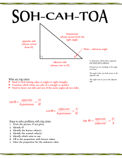 Notes - SOHCAHTOA